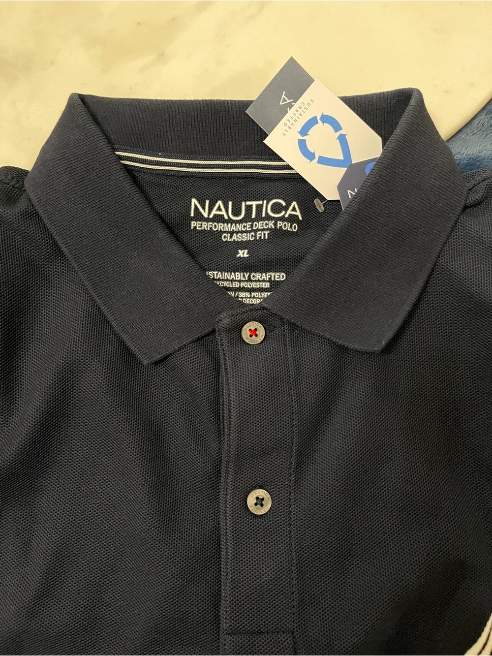 Nautica Classic Fit Deck Polo in Navy